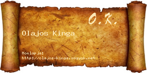 Olajos Kinga névjegykártya