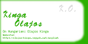 kinga olajos business card